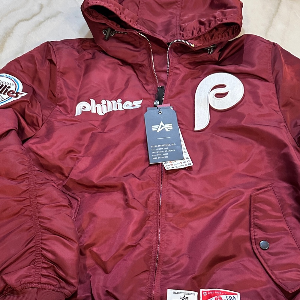 Alpha Industries Maroon Bomber Jacket